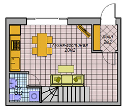 Квартира в Подмосковье - 66 кв метров, 1-й этаж